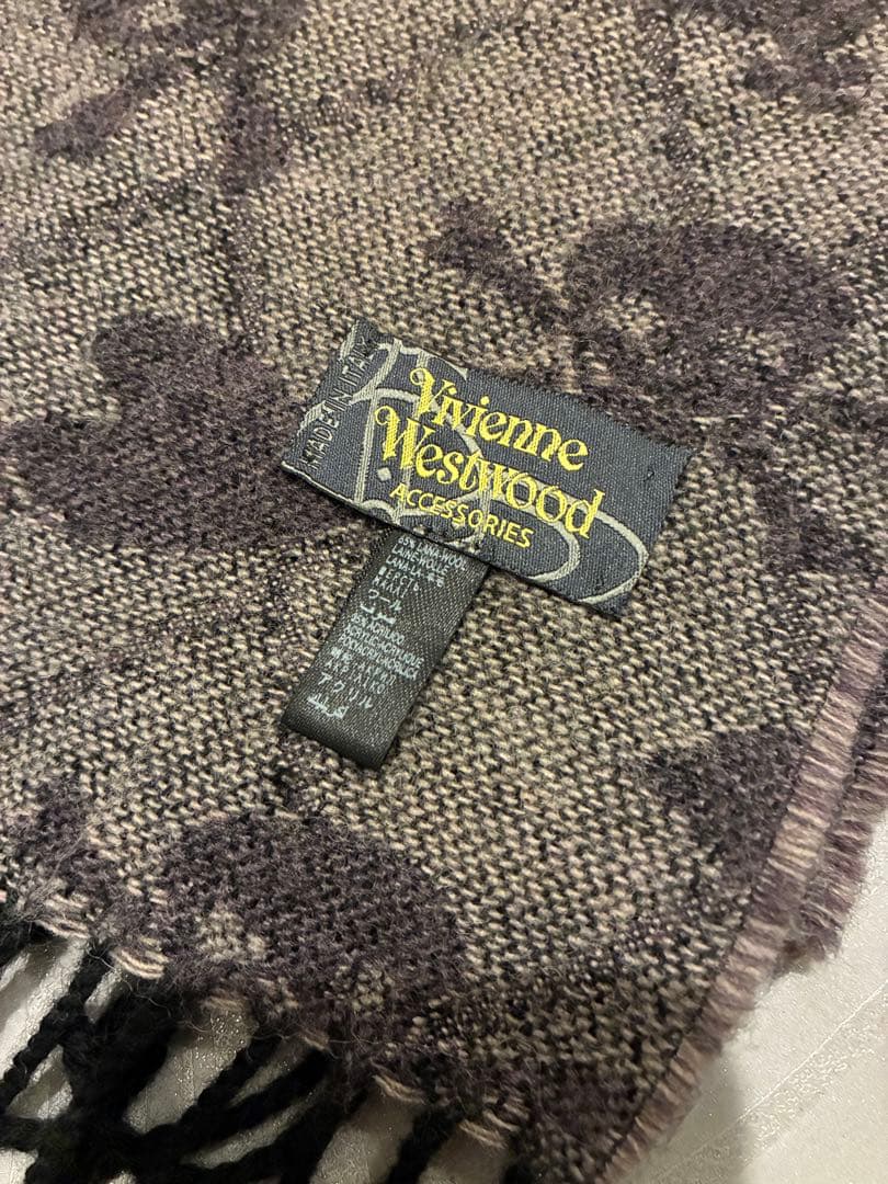 Vivienne Westwood マフラー スカル ハート オーブ 柄