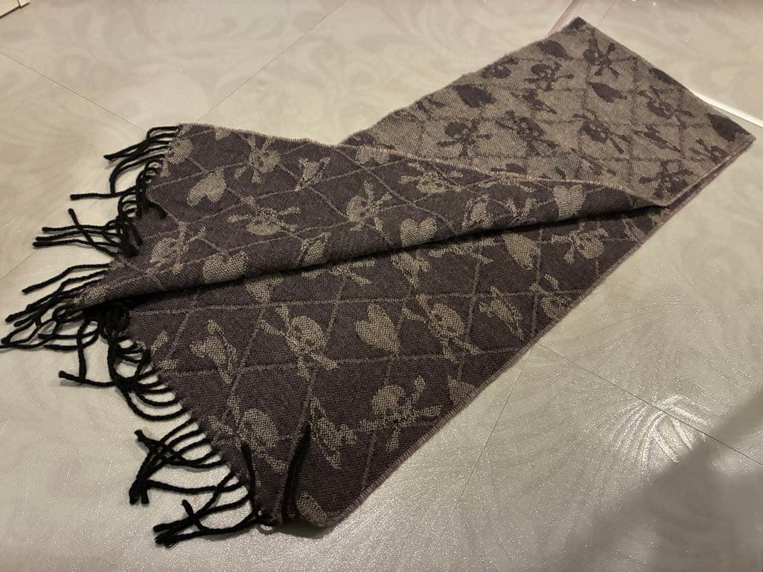 Vivienne Westwood マフラー スカル ハート オーブ 柄