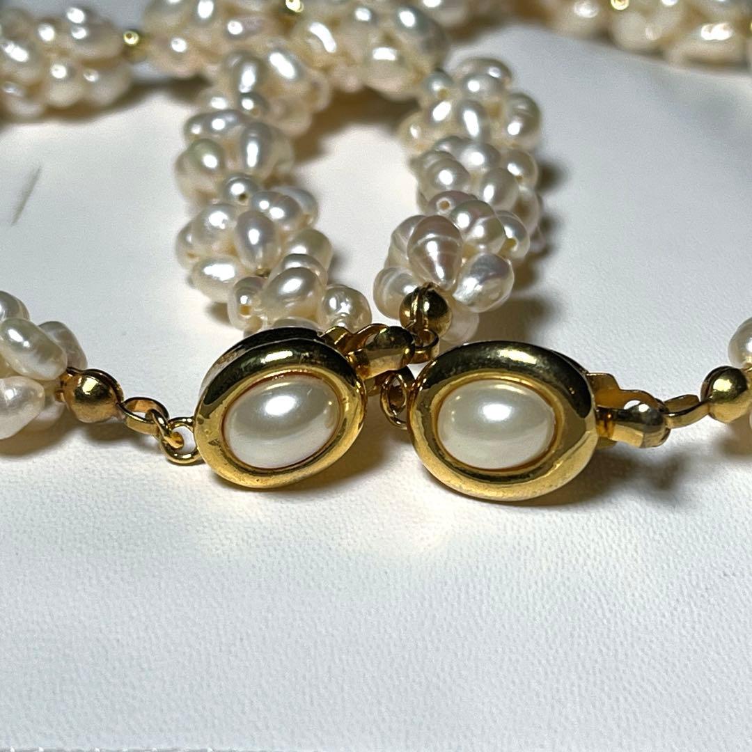 高級 ベビーパール 本真珠 ネックレス ブレスレット 5.0〜6.2㎜ M695