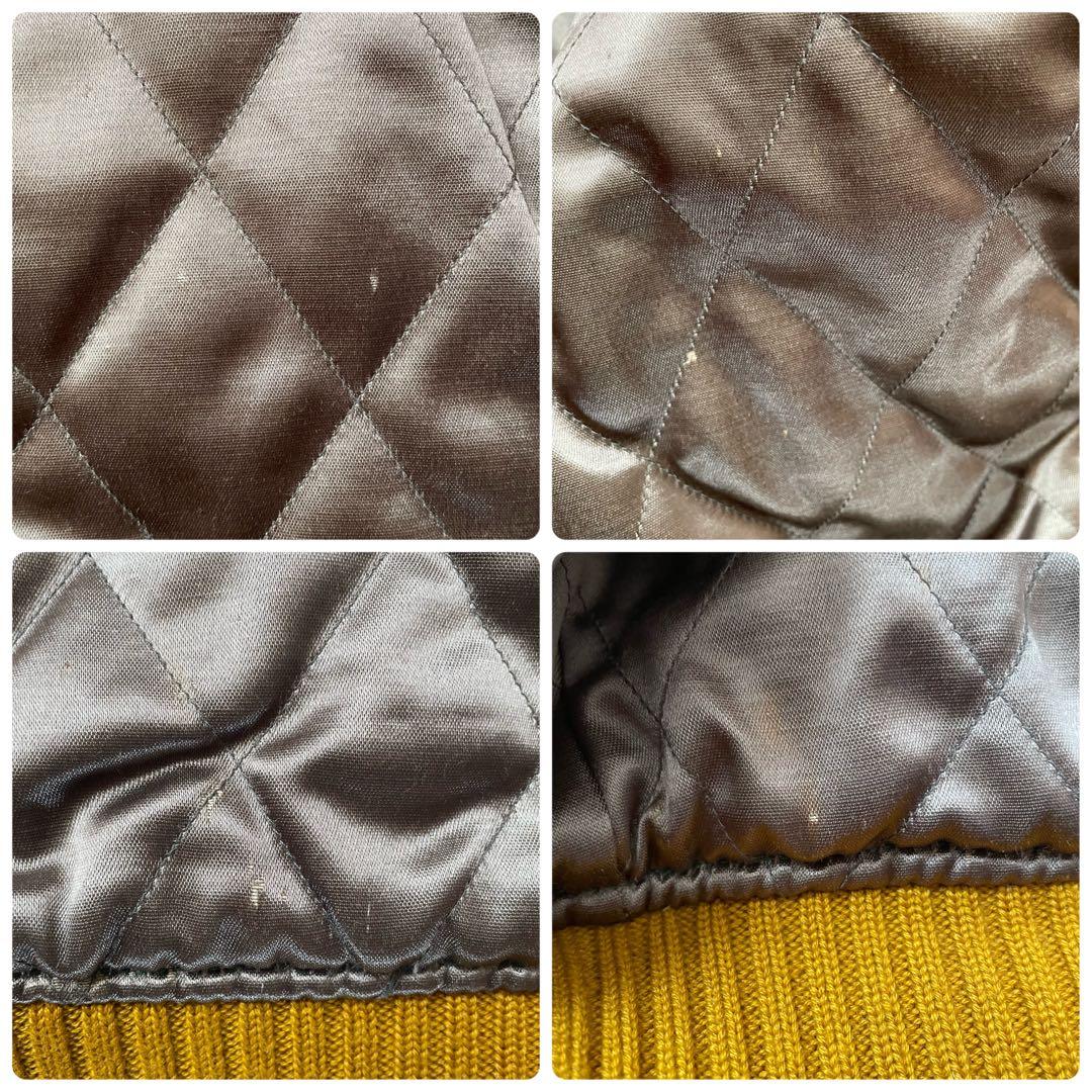 Whitesville スタジャン 38 M相当 袖レザー ボクシングモチーフ