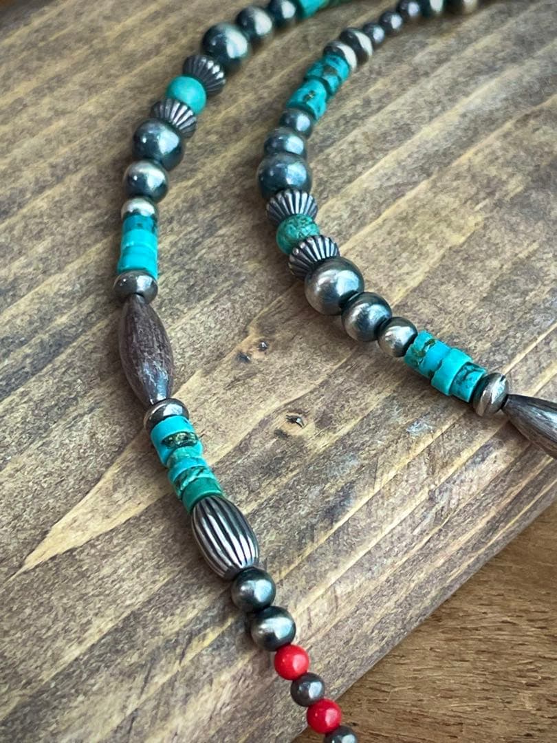 INCA ナバホパール ネックレス ターコイズ シルバー925 【65cm】