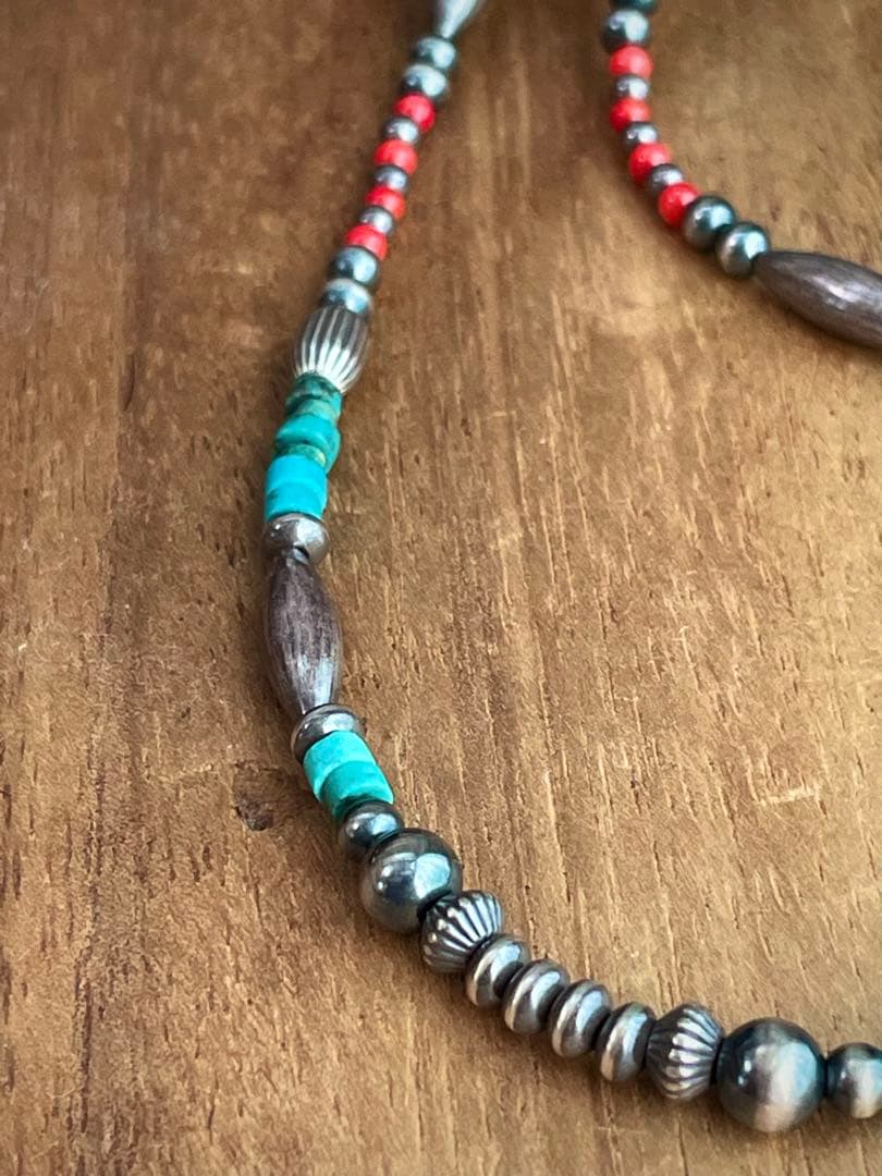 INCA ナバホパール ネックレス ターコイズ シルバー925 【65cm】