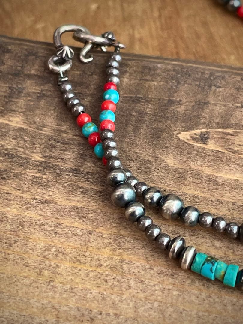 INCA ナバホパール ネックレス ターコイズ シルバー925 【65cm】