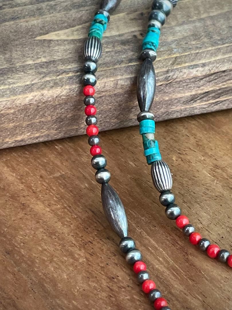 INCA ナバホパール ネックレス ターコイズ シルバー925 【65cm】