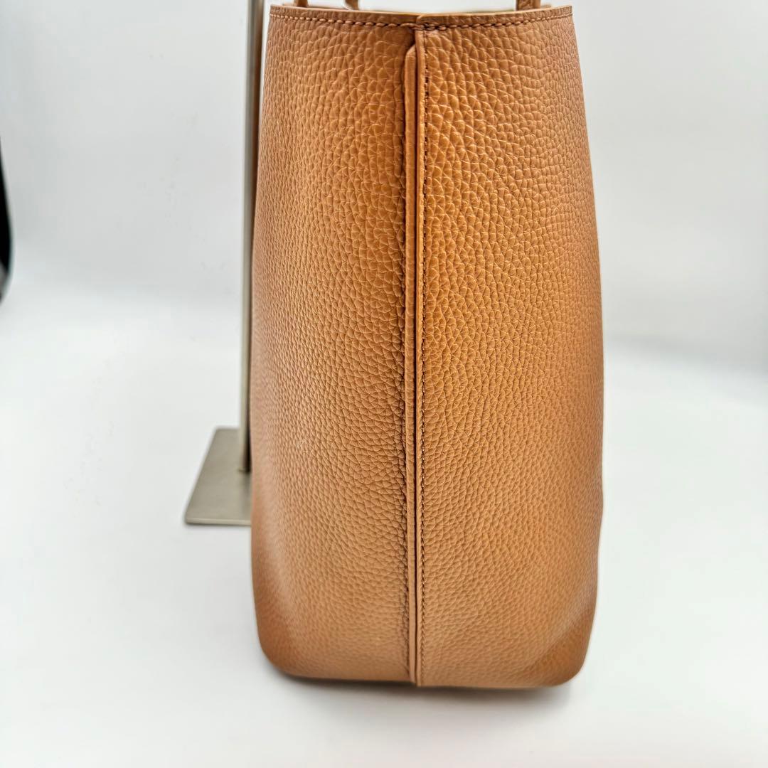 新品✨TORYBURCH トートバッグ　ブラウン　オールレザー　A4収納