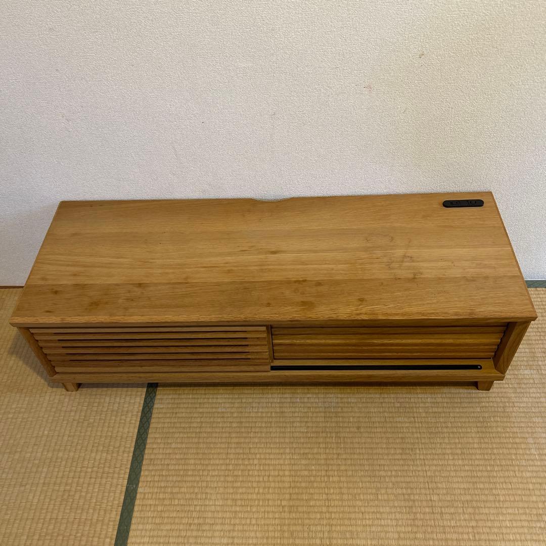 北欧風　テレビ台　ローボード　オーク　格子デザイン 120㎝