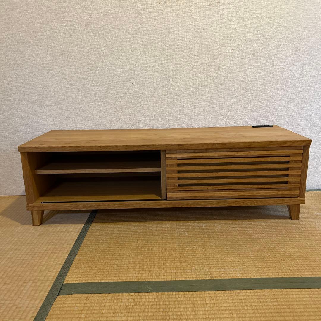 北欧風　テレビ台　ローボード　オーク　格子デザイン 120㎝