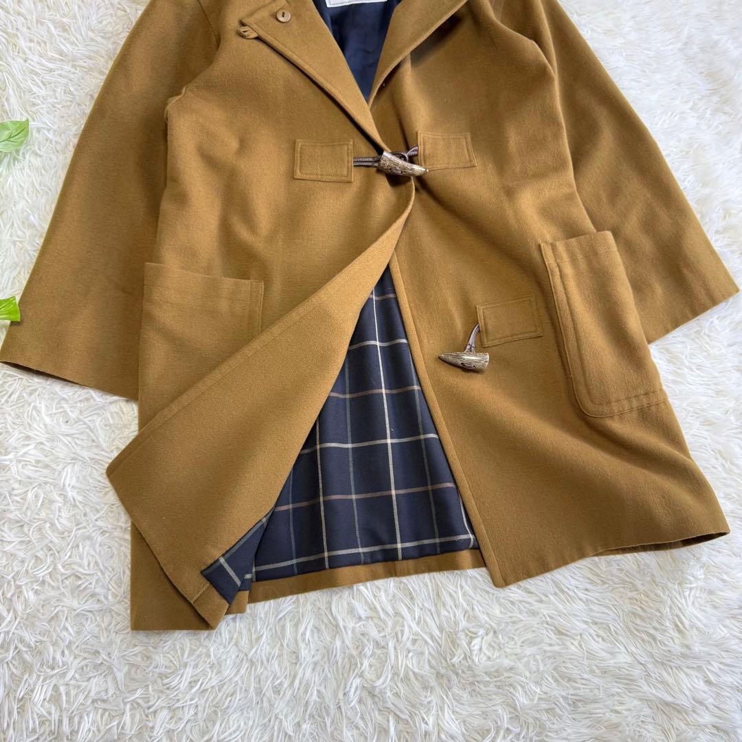 【バーバリー】極美品 ダッフルコート マスタード ウール Sサイズ レディース