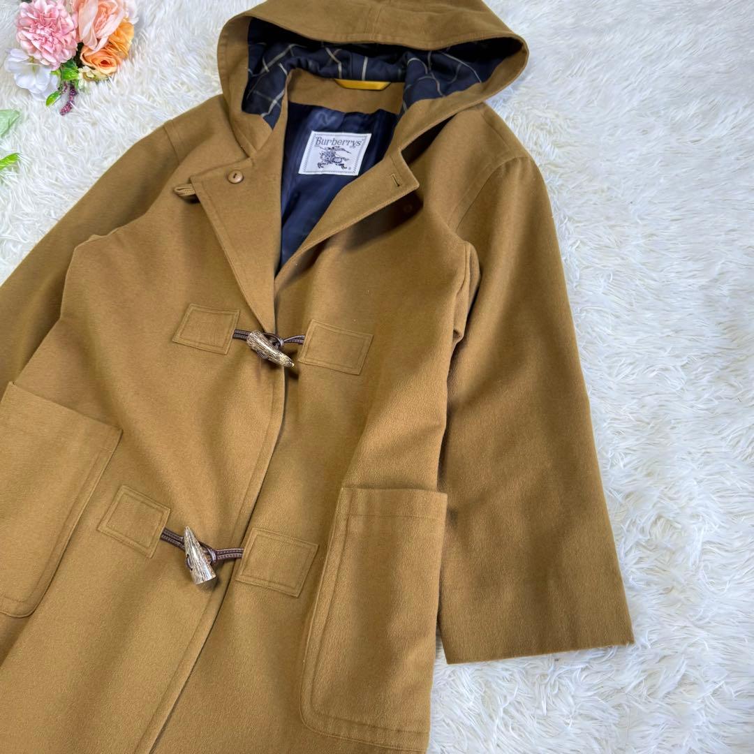【バーバリー】極美品 ダッフルコート マスタード ウール Sサイズ レディース