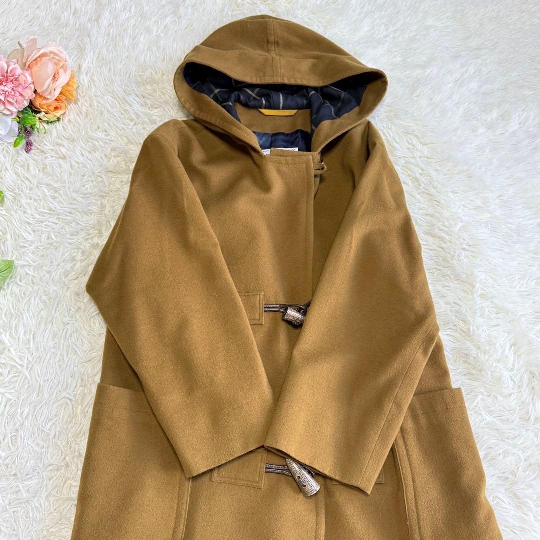 【バーバリー】極美品 ダッフルコート マスタード ウール Sサイズ レディース