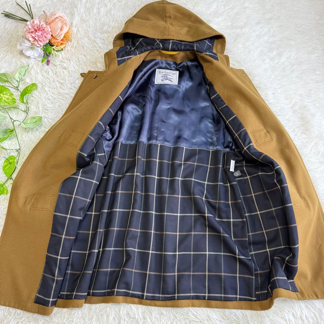 【バーバリー】極美品 ダッフルコート マスタード ウール Sサイズ レディース