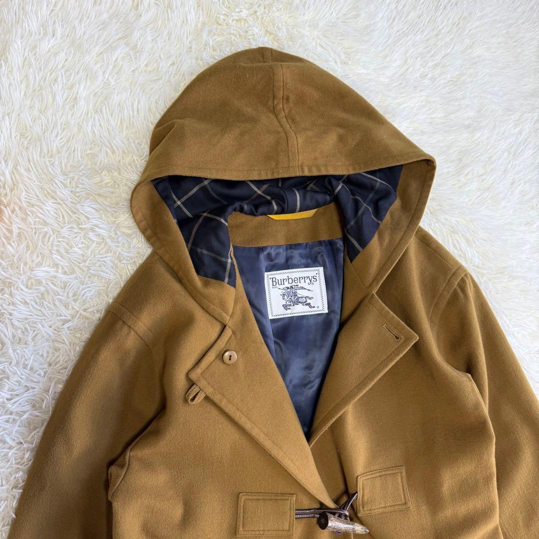 【バーバリー】極美品 ダッフルコート マスタード ウール Sサイズ レディース