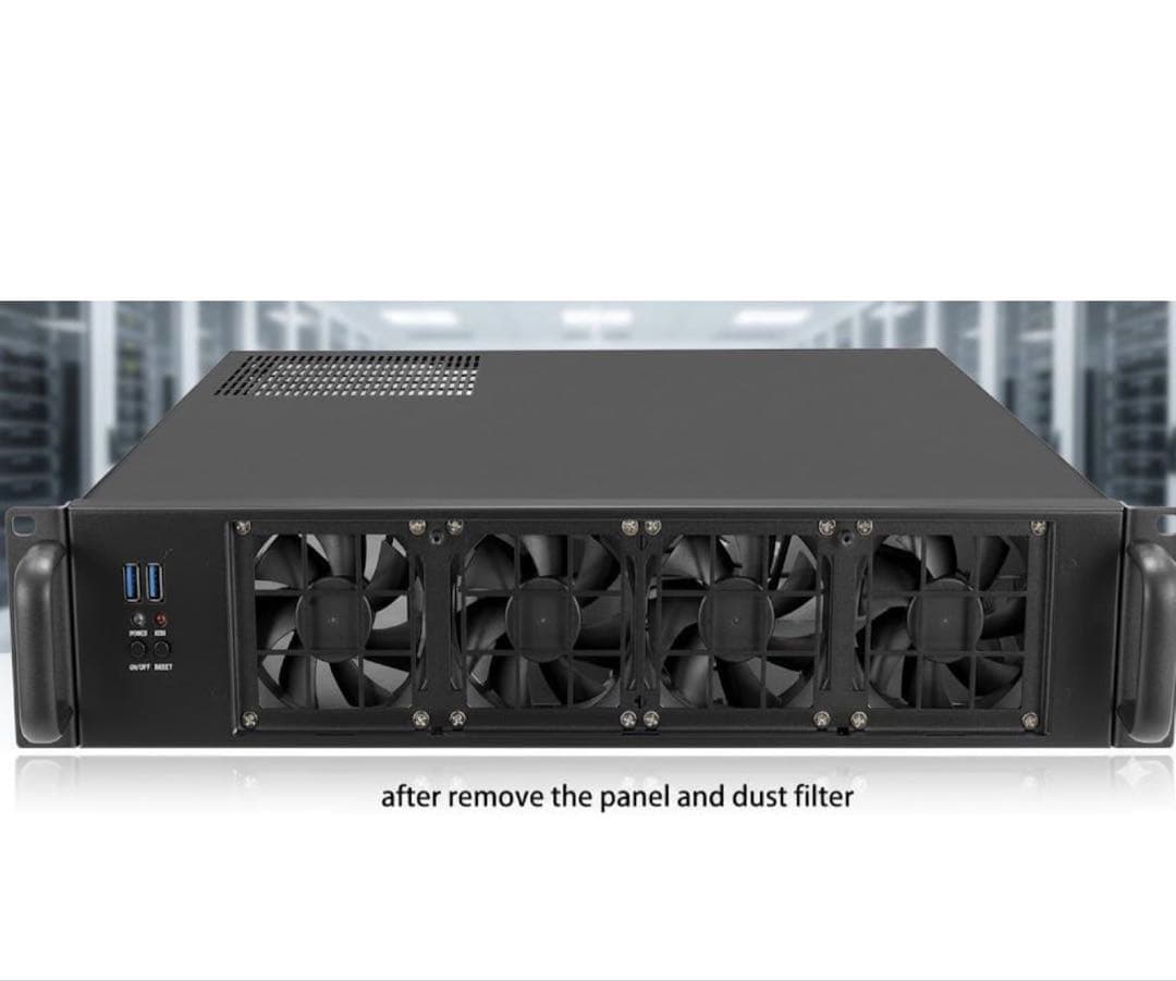 MicroATX/Mini-ITX 2U ラックマウントサーバーケース