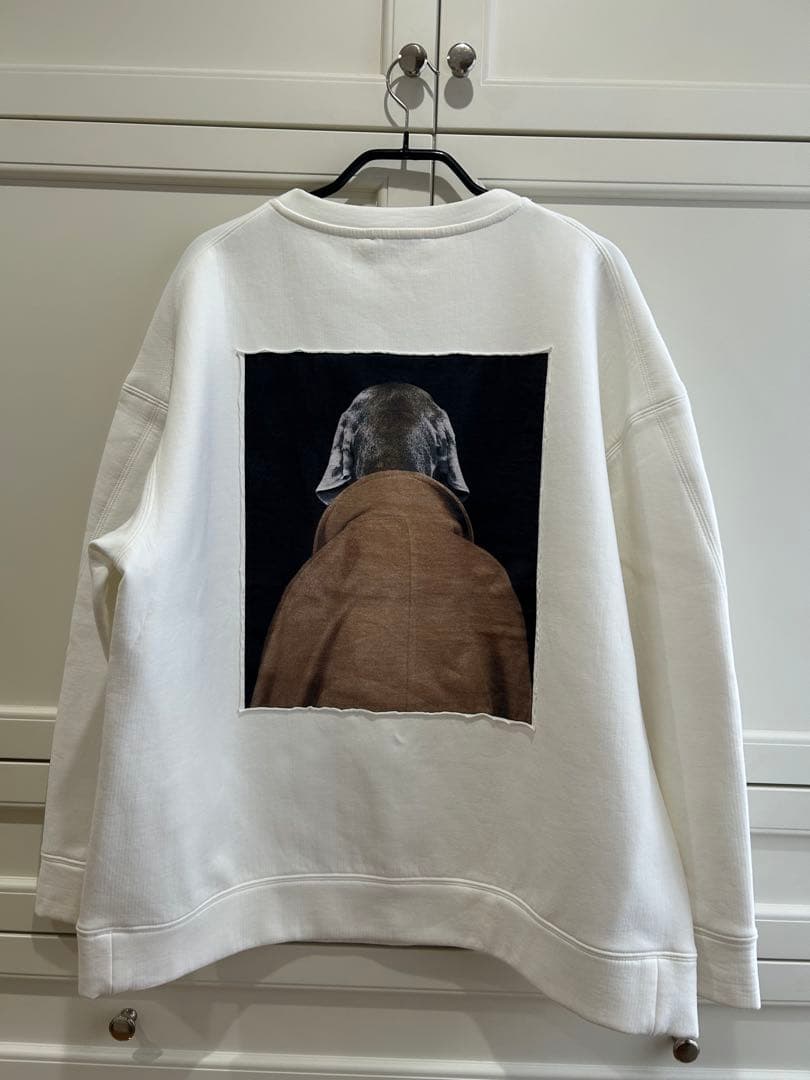 MaxMara BACCO ロゴ 犬プリント スウェットシャツ ベージュS