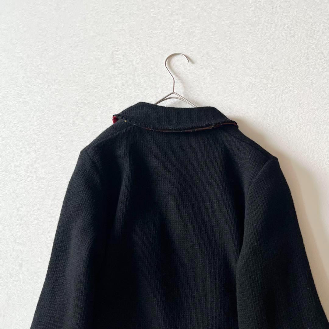 ▼希少レア✨ローブドシャンブル✨コムデギャルソン✨ニットジャケット 裏地チェック