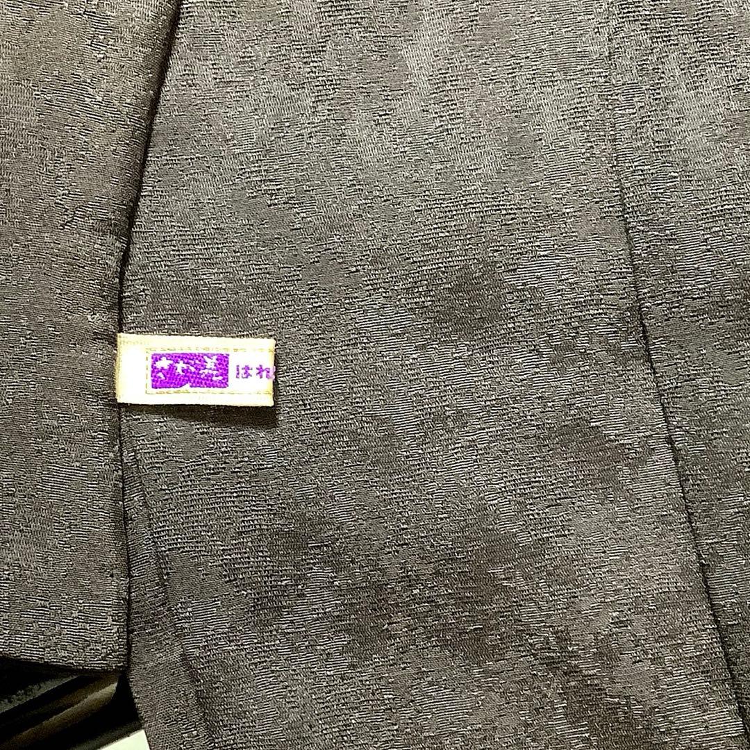 【惣次郎】おすすめ！人気の単衣！正絹訪問着〜焦茶色地に芝・雪輪〜