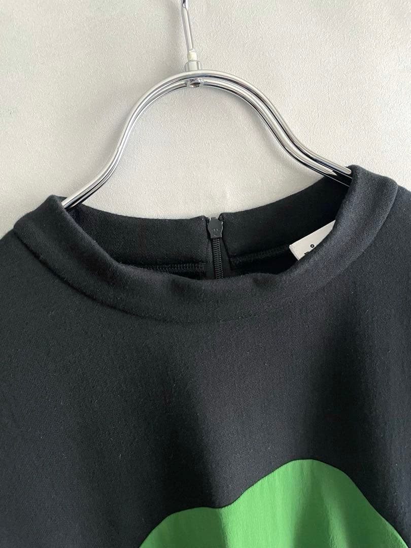 ナゴンスタンス　ダンボールサークルスリーブ　ロングワンピース　黒　緑　手洗い可能