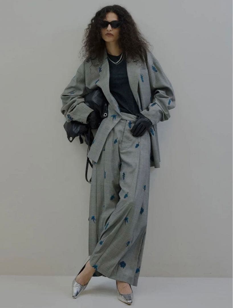 Ameri Vintage/CHECK FLOWER PAPA JACKET、S