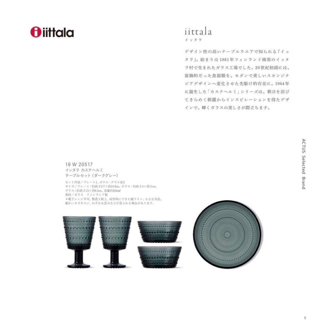 イッタラ　カステヘルミ　ダークグレー　テーブルセット　アクタスカタログ
