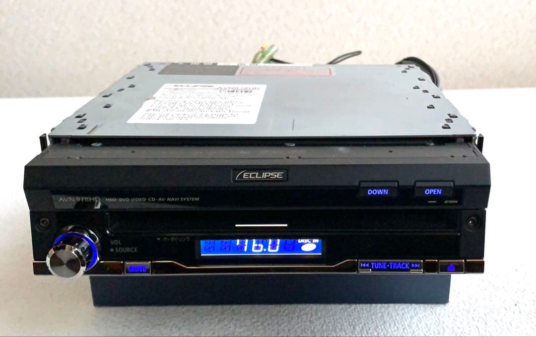 ☆イクリプスECLIPSE AVN978HD 1DIN 地図2008年度 中古☆