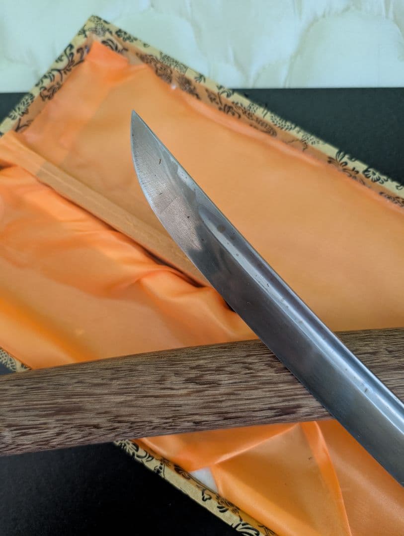 模造刀 木製鞘ハンドル ケース付き 鉄？鋼製？