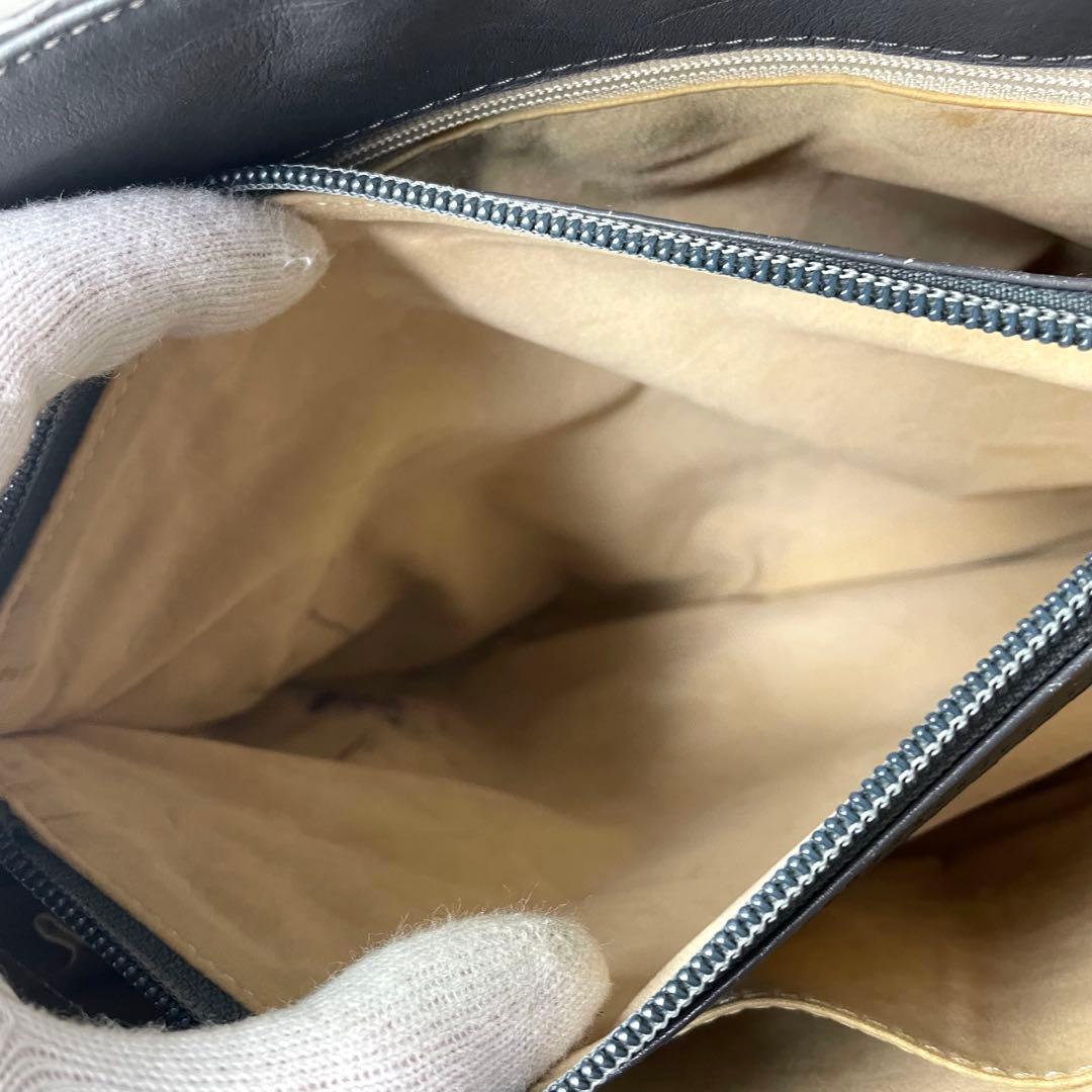 極希少 JRAクロコダイル マット トートバッグ センター取り グレー