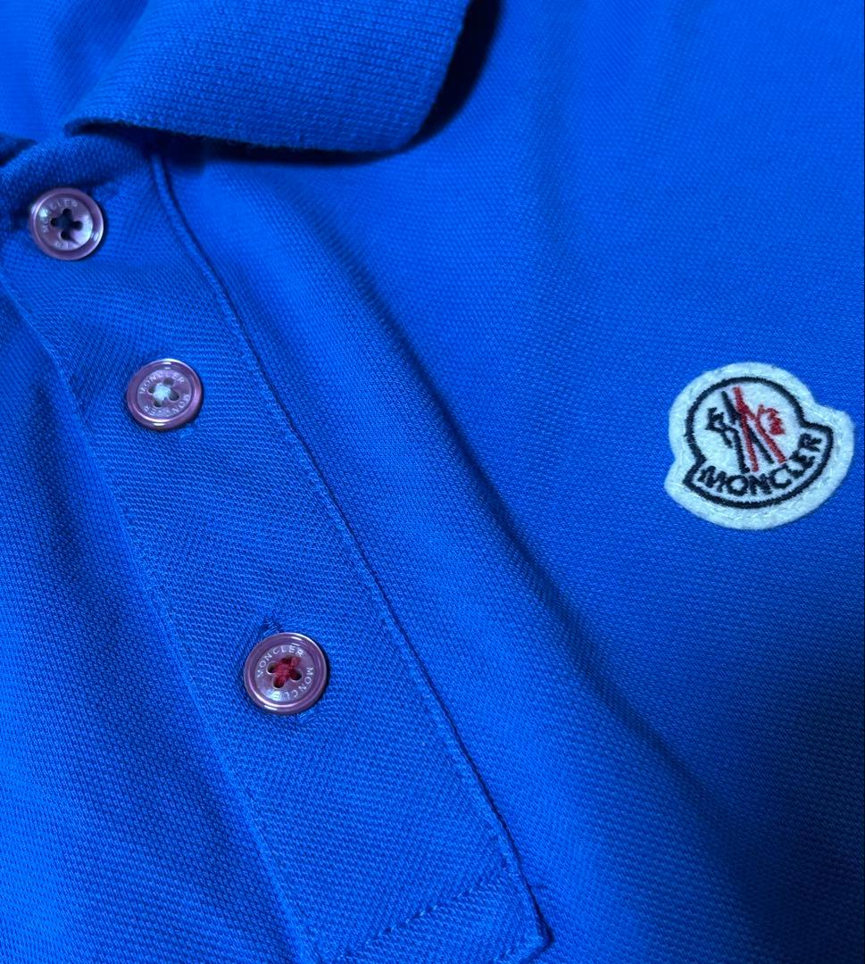 美品【MONCLER】ポロシャツ S 青/紫