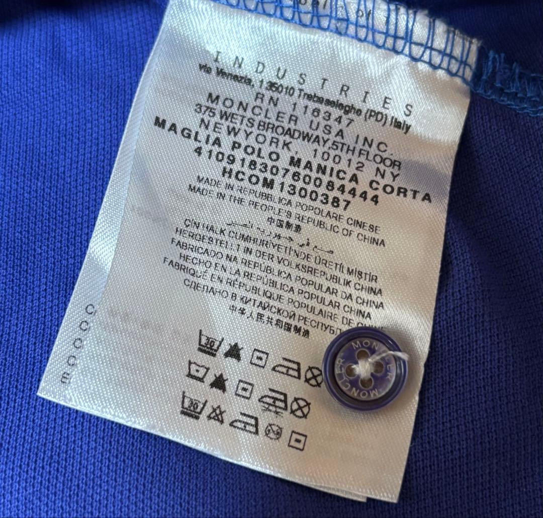 美品【MONCLER】ポロシャツ S 青/紫