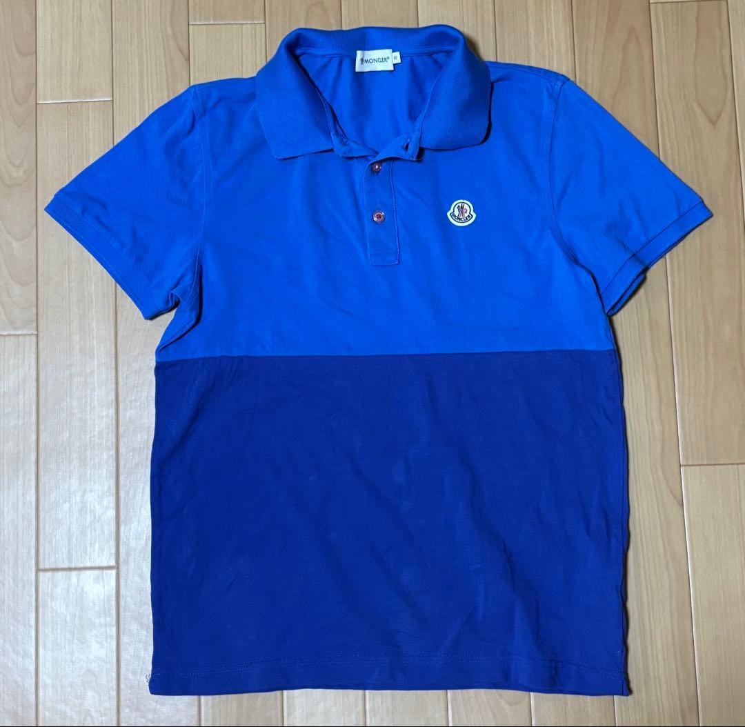 美品【MONCLER】ポロシャツ S 青/紫