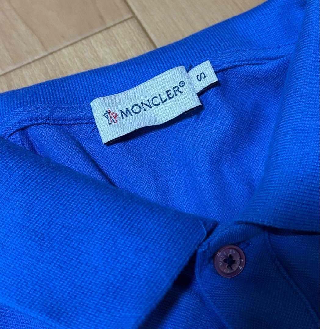 美品【MONCLER】ポロシャツ S 青/紫