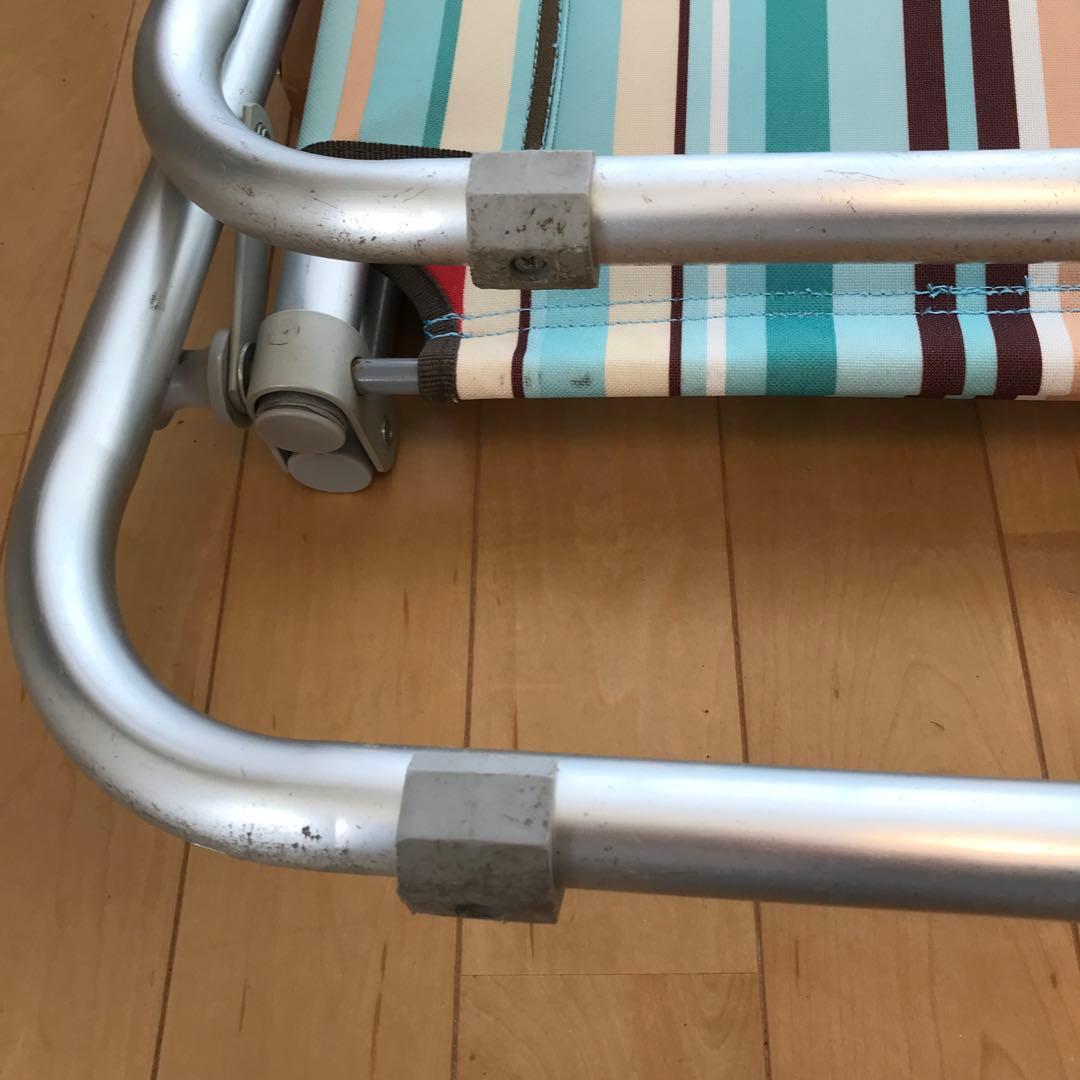 ロゴス　二人掛け　ストライプ　チェア