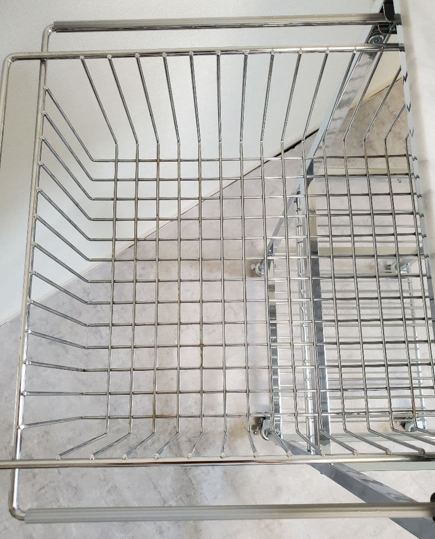 マーブルトップトローリー　大理石天板 スチール製キッチンワゴン　S