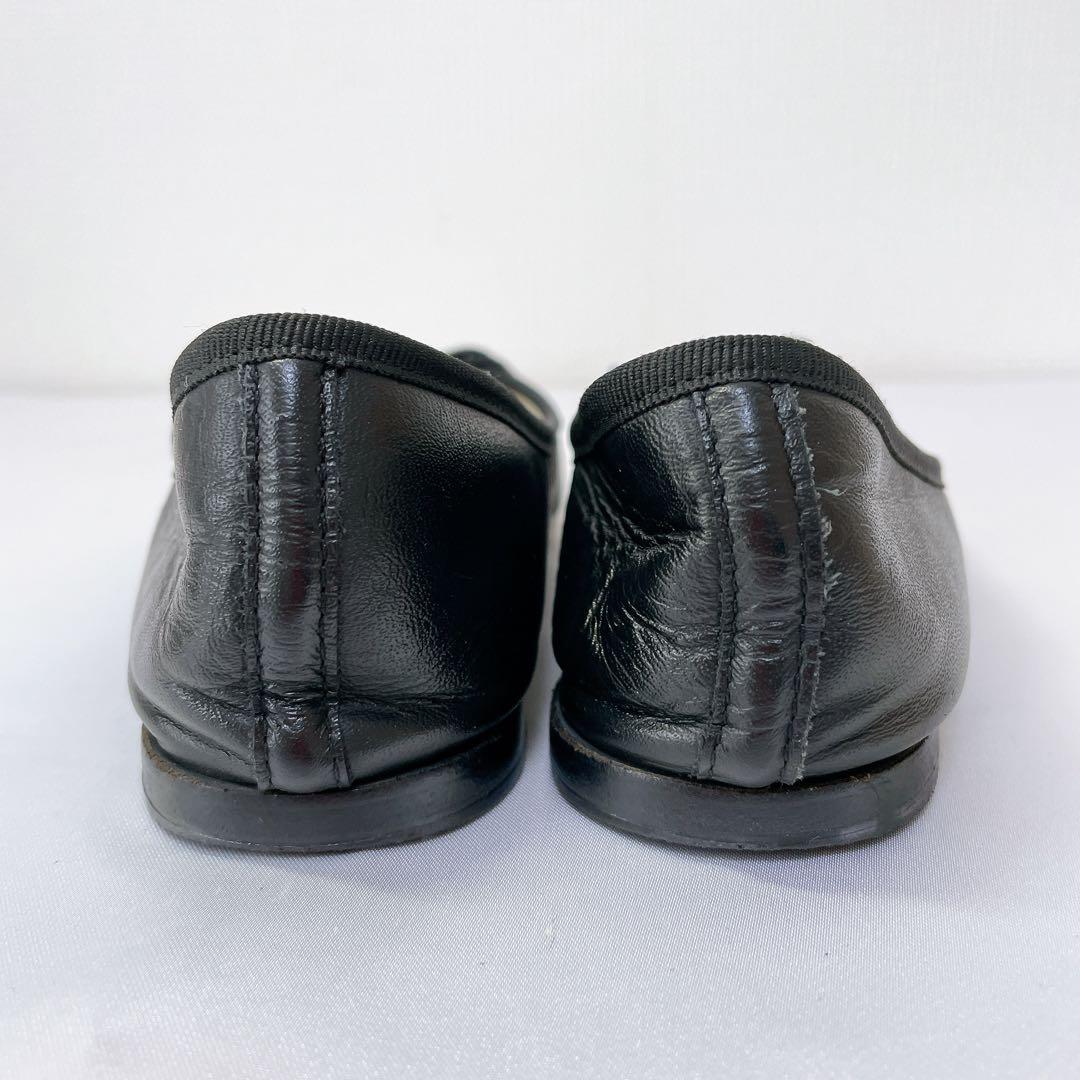 レペット バレエシューズ サンドリオン 37 本革 フラット リボン 黒