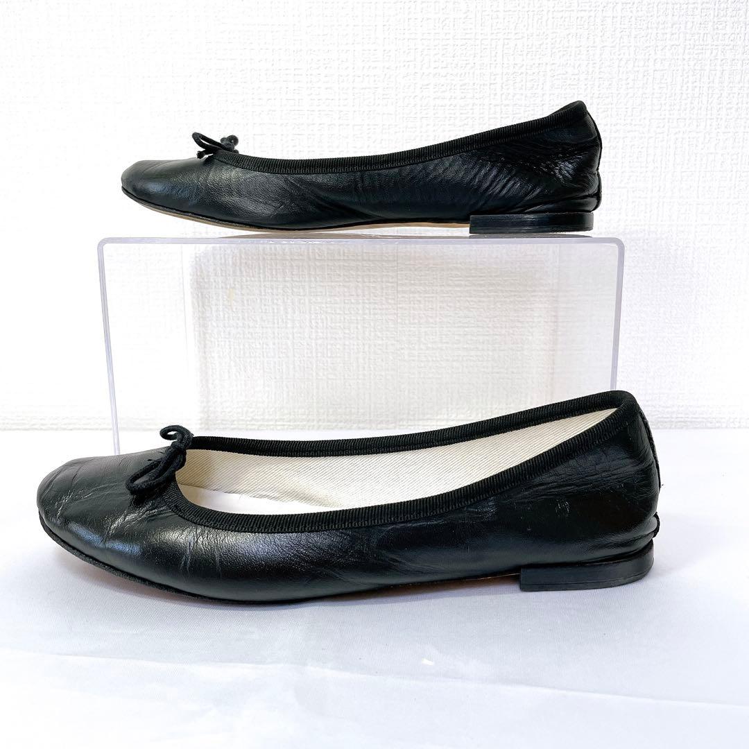 レペット バレエシューズ サンドリオン 37 本革 フラット リボン 黒