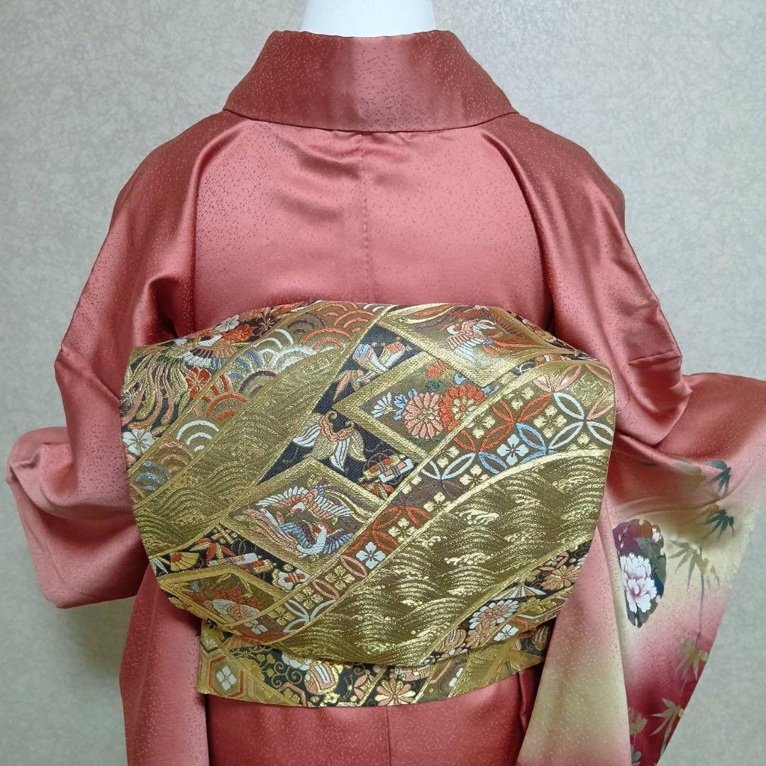 やまと謹製　袷　正絹　友禅　訪問着　フルセット　状態良好　卒業式　入学式　七五三