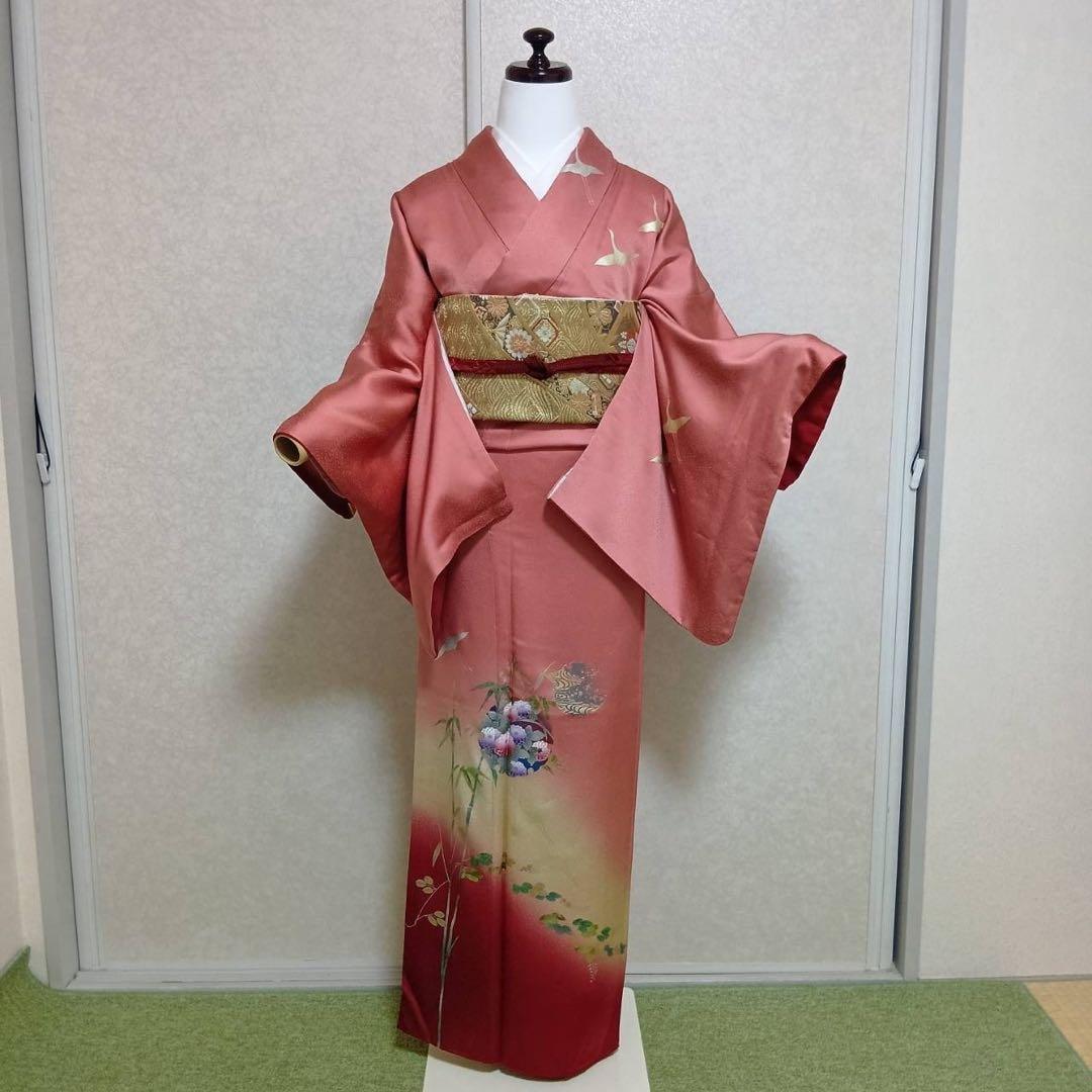 やまと謹製　袷　正絹　友禅　訪問着　フルセット　状態良好　卒業式　入学式　七五三