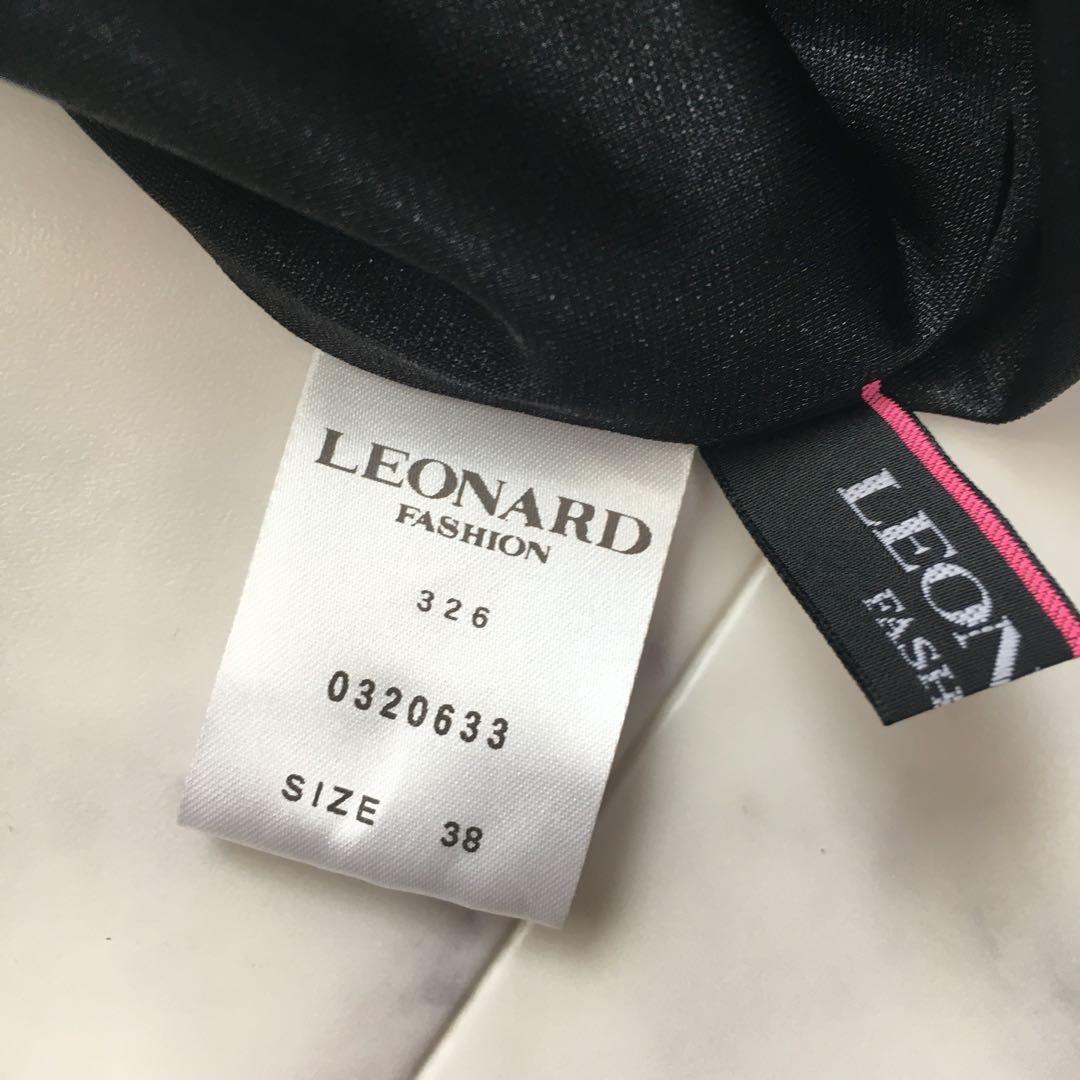 新品同様 LEONARD レオナール　ベルト付　ウール　ドレス　ワンピース