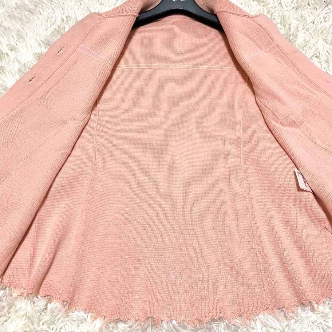 美品✨2025AW 今季完売 ミラノリブ ニットワークジャケット ベルト ピンク