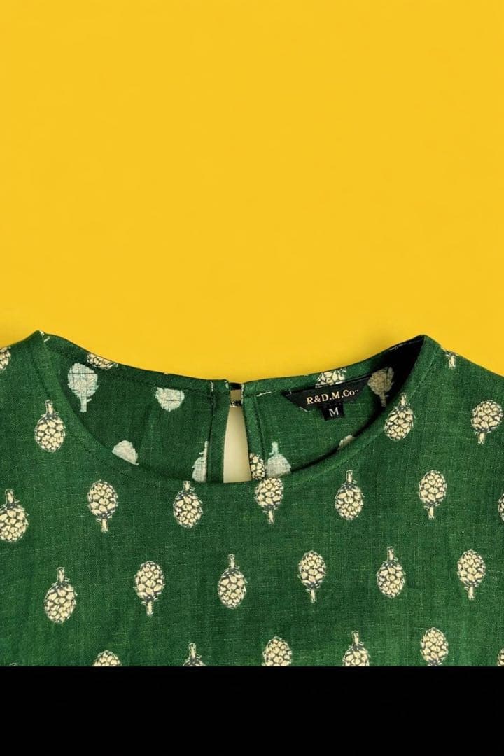 ま*ス様 オールドマンズテーラー　グリーン アーティチョーク柄 ロングワンピース