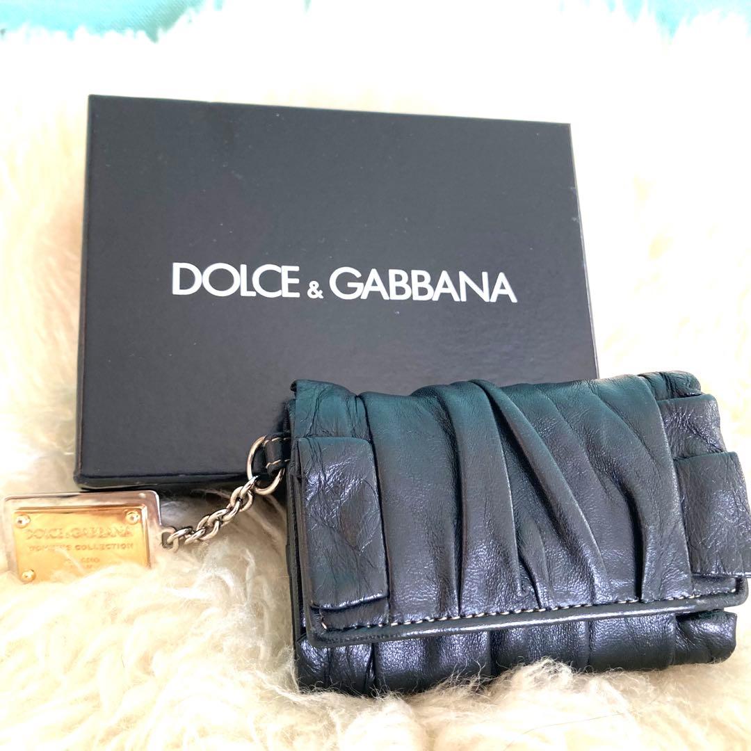 【✨ ゐ】ドルチェ&ガッバーナ キーケース チェーンプレート ナッパレザー
