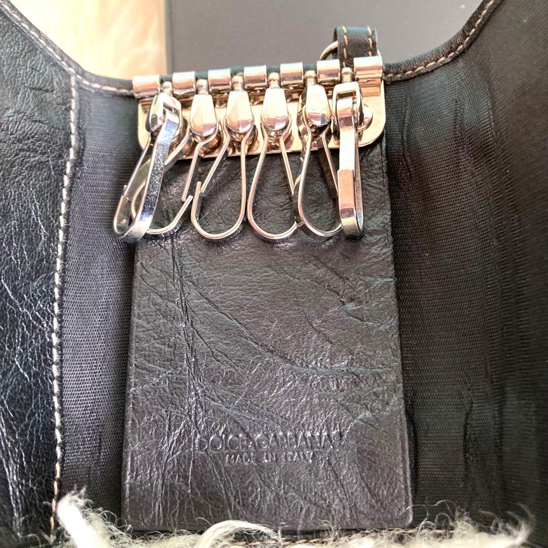 【✨ ゐ】ドルチェ&ガッバーナ キーケース チェーンプレート ナッパレザー