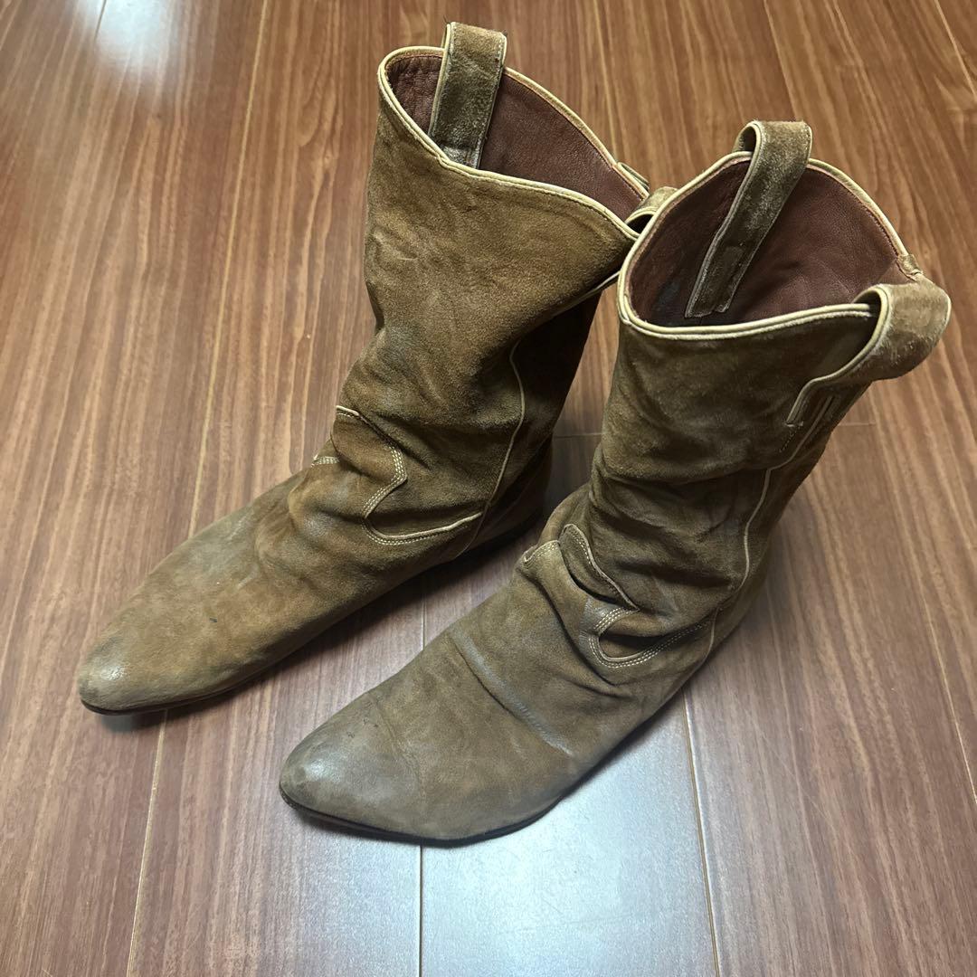 ミハラヤスヒロ　スエード ロングブーツ