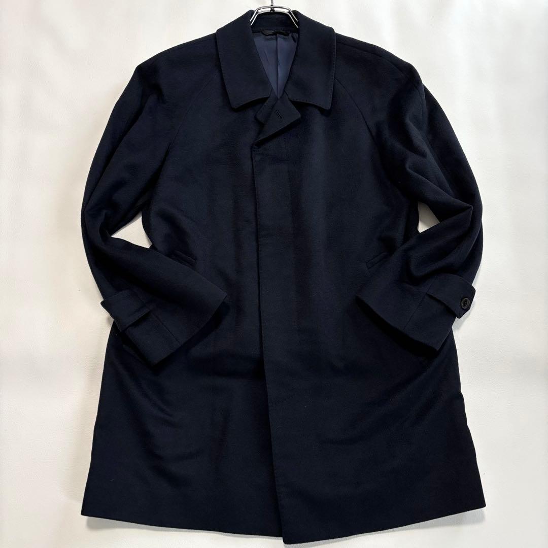 美品 野海 エルメネジルドゼニア カシミヤ100% チェスターコート M 紺色