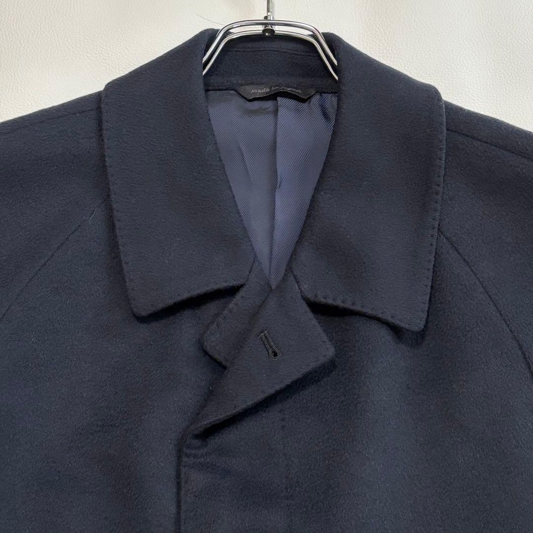美品 野海 エルメネジルドゼニア カシミヤ100% チェスターコート M 紺色