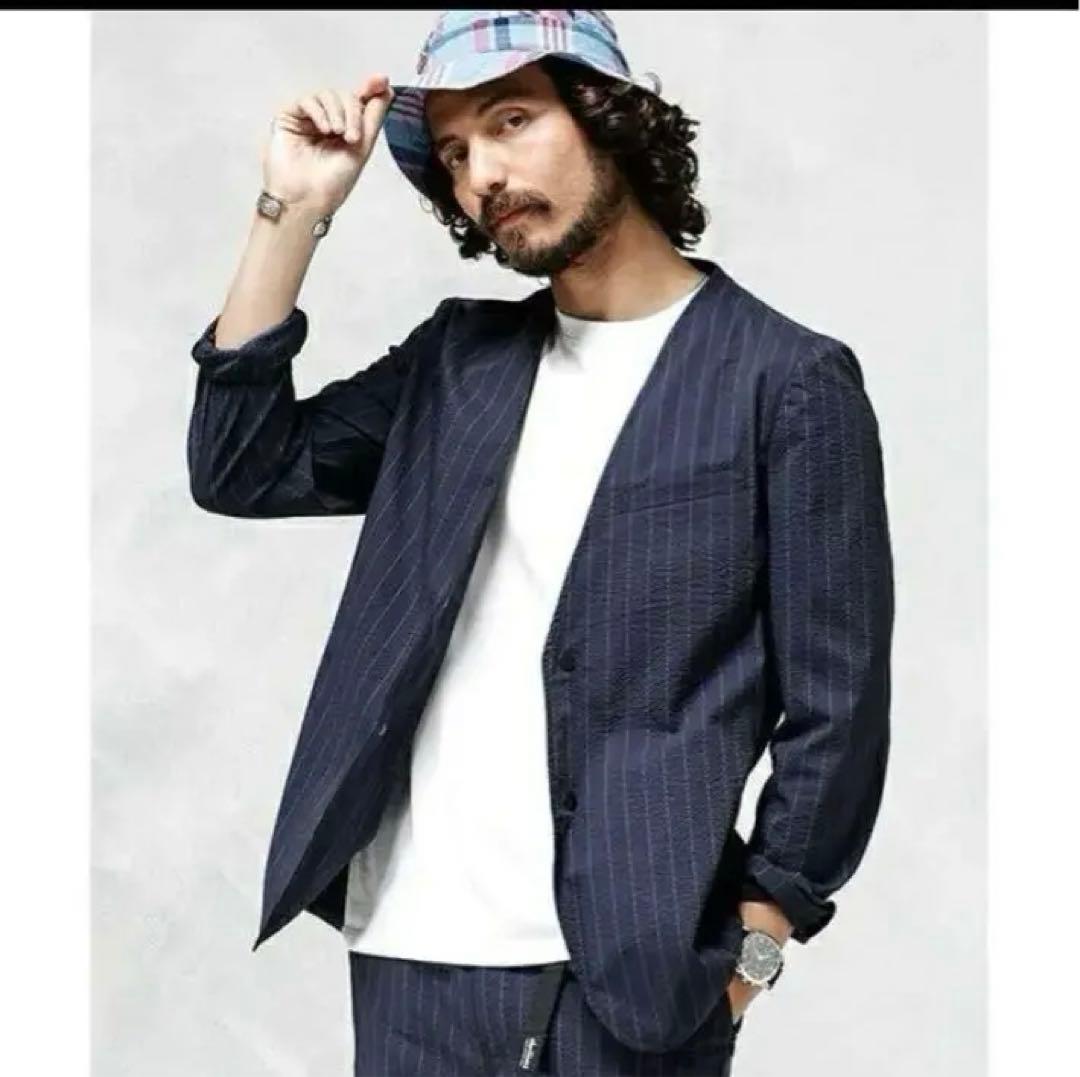 専用【新品】値下げ！WILD THINGS ネイビー ストライプセットアップ