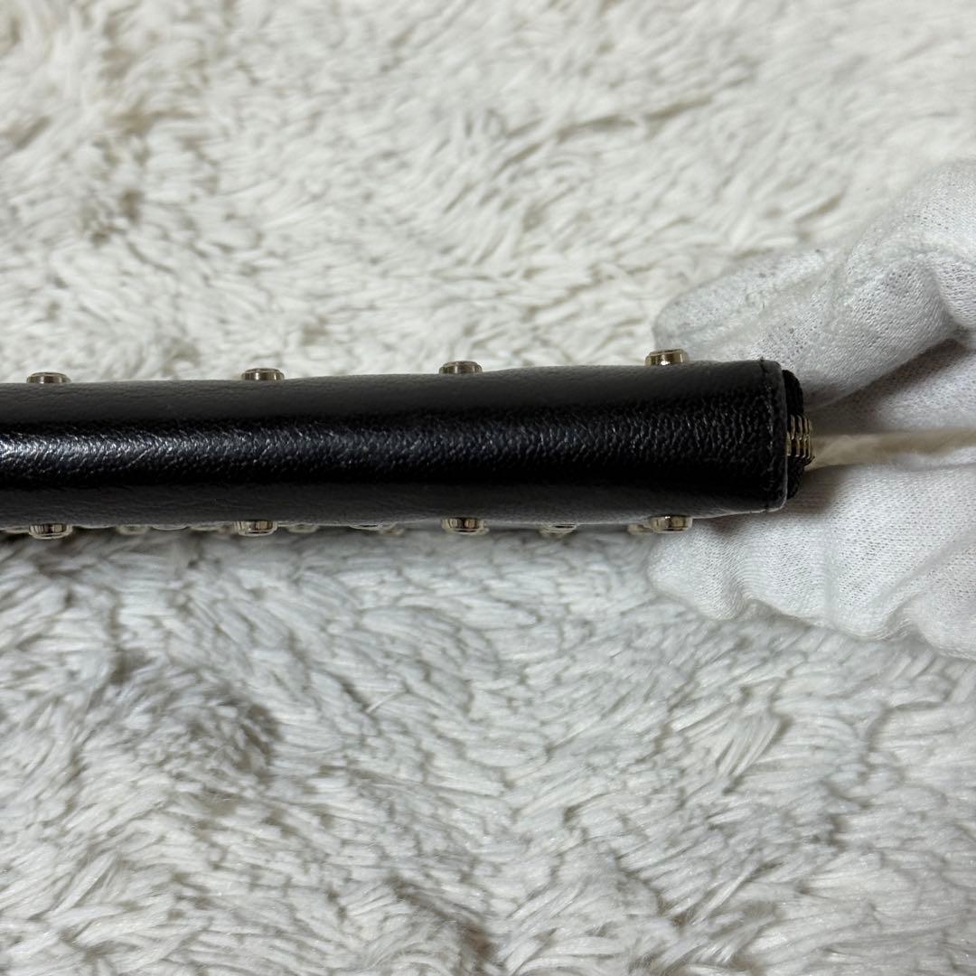 極美品✨アニヤハインドマーチ　スタッズウォレット　長財布　レザー　ブラック