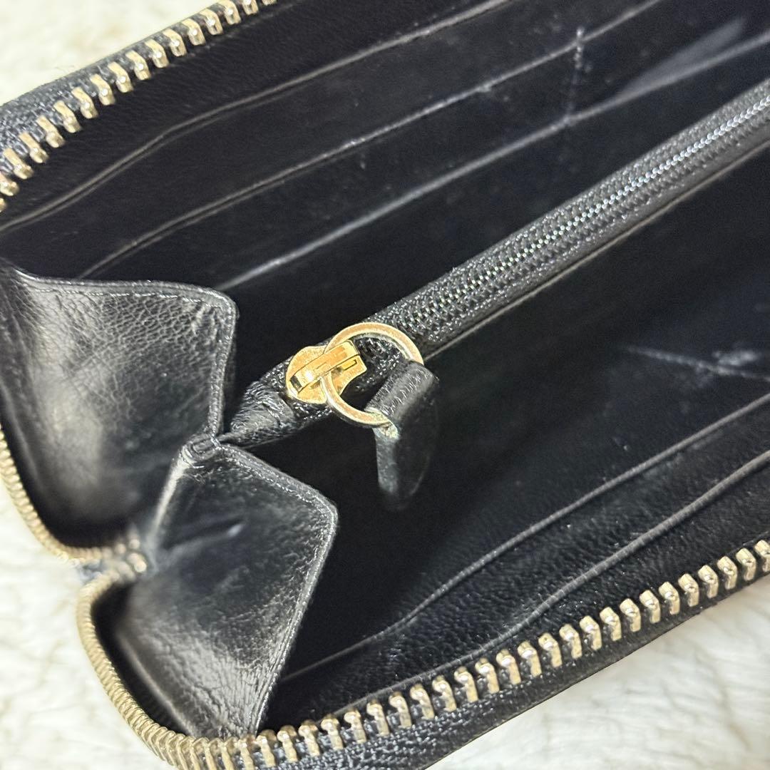 極美品✨アニヤハインドマーチ　スタッズウォレット　長財布　レザー　ブラック