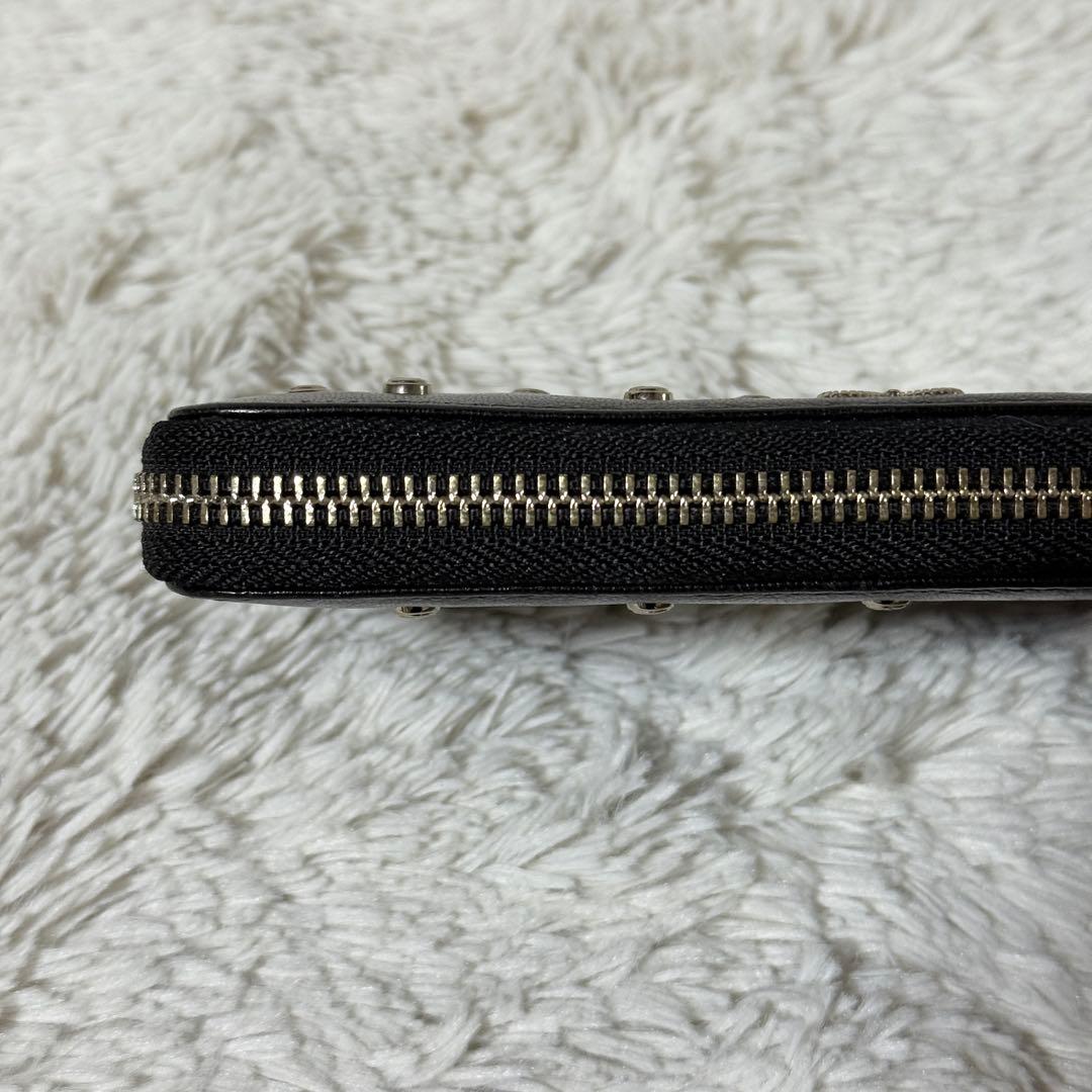 極美品✨アニヤハインドマーチ　スタッズウォレット　長財布　レザー　ブラック