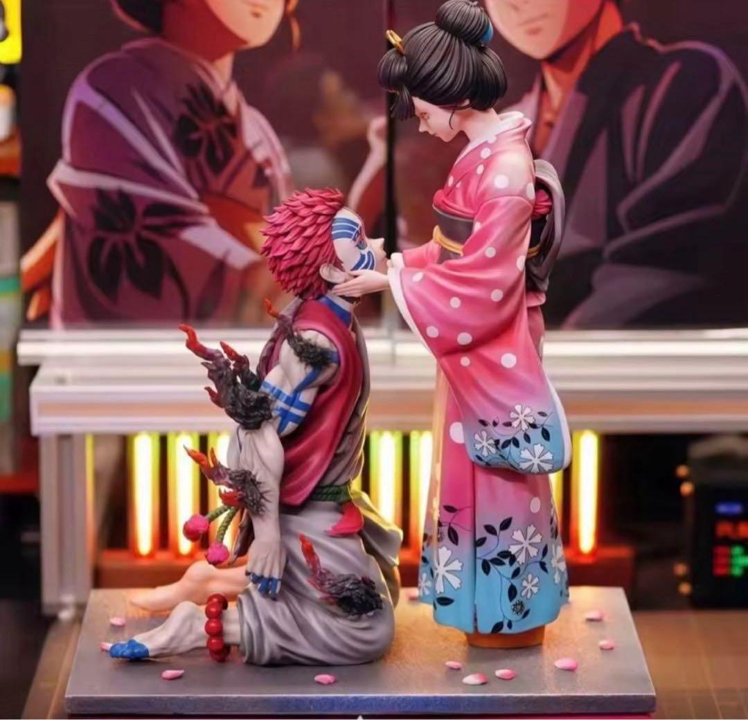 鬼滅の刃 ガレージキット　猗窩座 小雪　スタチュー フィギュア　完成品