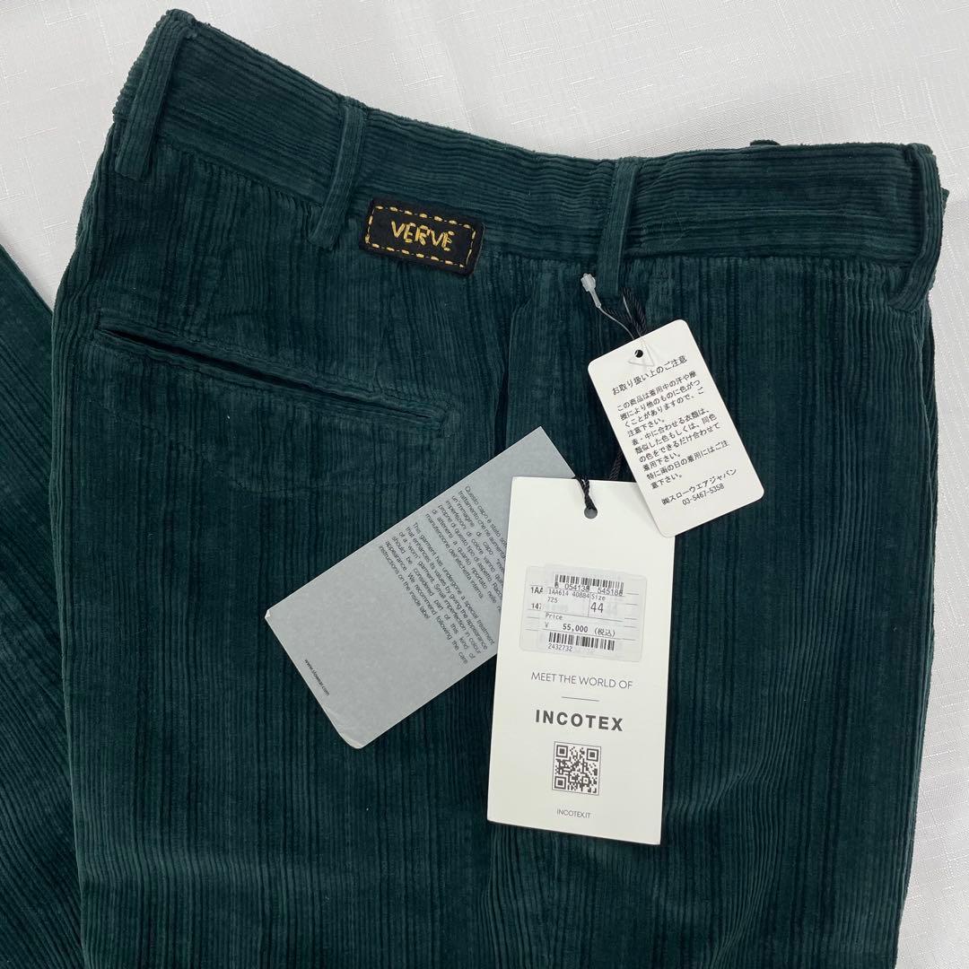 新品未使用　INCOTEX コーデュロイパンツ　濃緑　モスグリーン